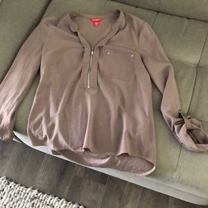 Guess half zip blouse